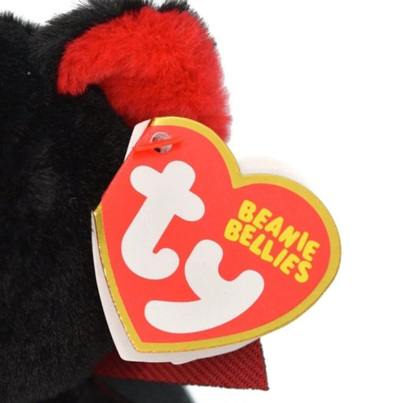 TY Beanie Baby Beanie Bellies Bearla the Vampire Bear Plush Stuffed Animal 6 in - Picture 6 of 7